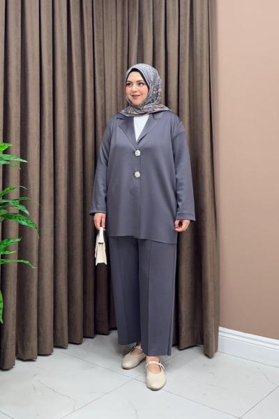 Laura Ceketli Takım - Antrasit