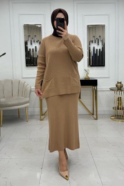 Meva Triko Takım - Camel