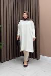 Mia Triko Tunik - Beyaz