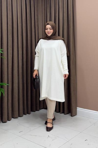 Mia Triko Tunik - Beyaz