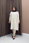 Mia Triko Tunik - Taş Rengi
