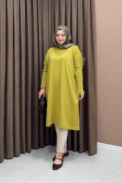 Mia Triko Tunik - Yağ yeşili