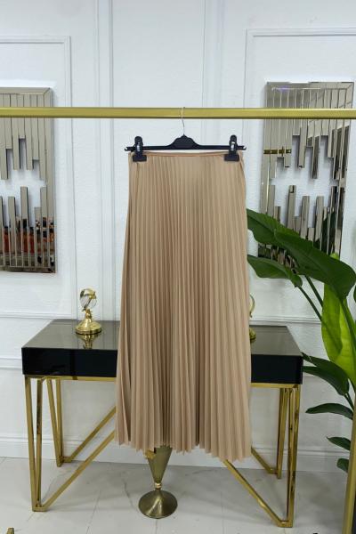 Piliseli Etek - Camel