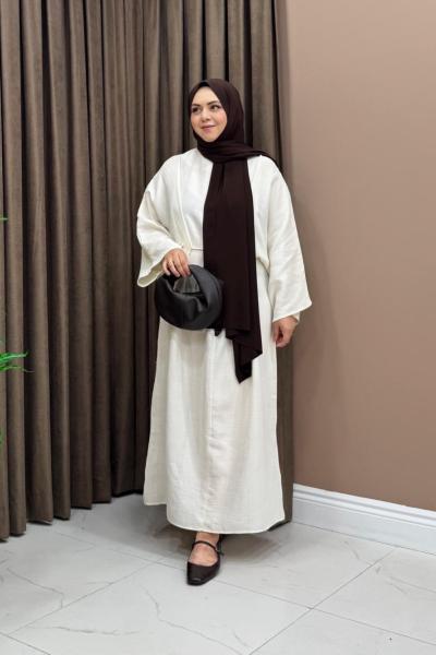 Pinterest Lisa Elbise - Ekru