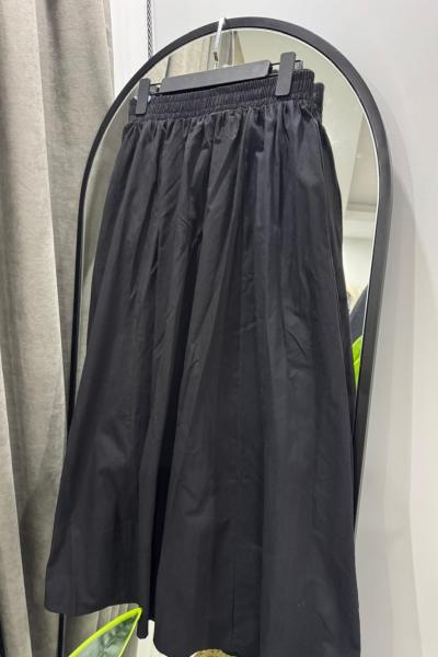 Poplin Cepli Etek - Siyah