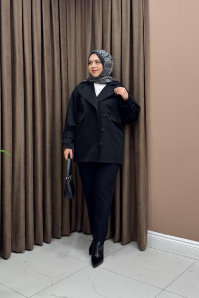 Serenity Trençkot - Siyah