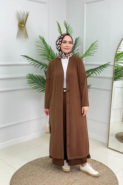 Viola Aerobin Hırka - Kahve